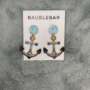 NWT BaubleBar Blue Anchor Earrings